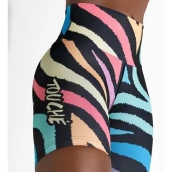 Touche Zebra Print Athletic Shorts - Picture 1 of 6